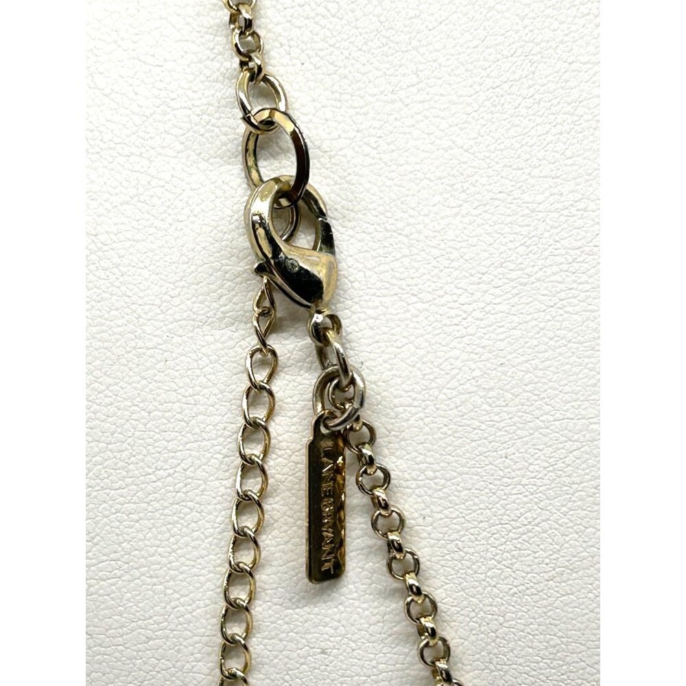 Lane Bryant Necklace Layered Beige White Silver-tone Beaded With Gold-tone 28 in - Picture 10 of 10
